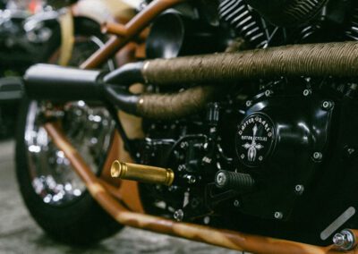 close-up of motorcycle