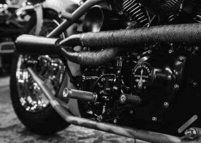 close-up of motorcycle