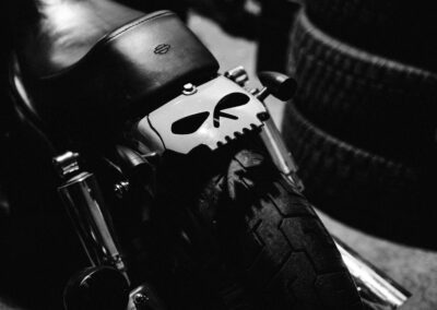 close-up of motorcycle